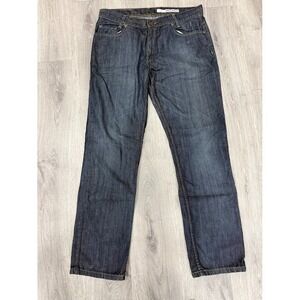 Vintage Y2K DKNY Jeans Mens 36 (34) x32 Blue Denim Straight Leg Dark Wash Casual